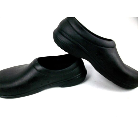 CROCS On The Clock Work Slip On Men's 8 Womens 10 Shoes Black. GREAT CONDITION! - Picture 5 of 6